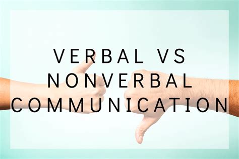 verbal and nonverbal communication pdf